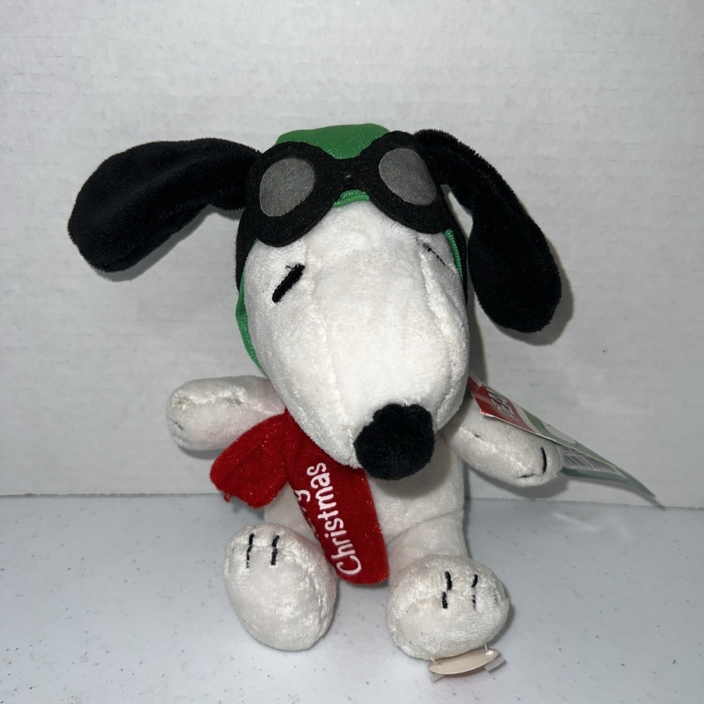 PEANUTS AVAITOR SNOOPY Merry Christmas Plays Music Plush Snoopy
